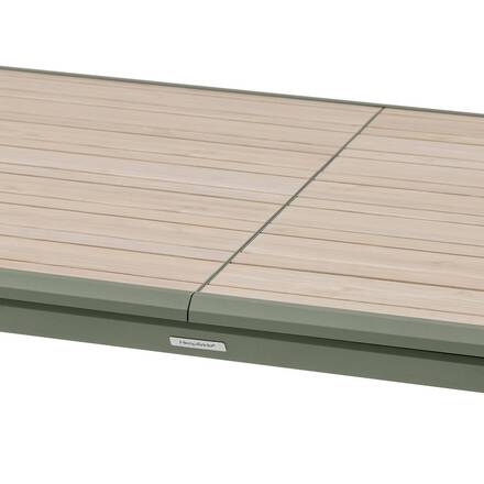 Mesa de jardim DILORS Efeito madeira Linho / Verde louro 10 lugares - Alumínio tratado com epóxi