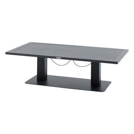 Mesa de jardim elevável retangular SALIMIA Grafite 150 x 80 x 69 cm - Alumínio tratado com epóxi