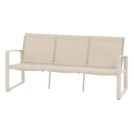 Conjunto de jardim BOREANE Linho / Argila 5 lugares - Alumínio tratado com epóxi, Texaline, Poliéster