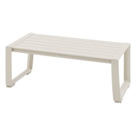 Conjunto de jardim BOREANE Linho / Argila 5 lugares - Alumínio tratado com epóxi, Texaline, Poliéster