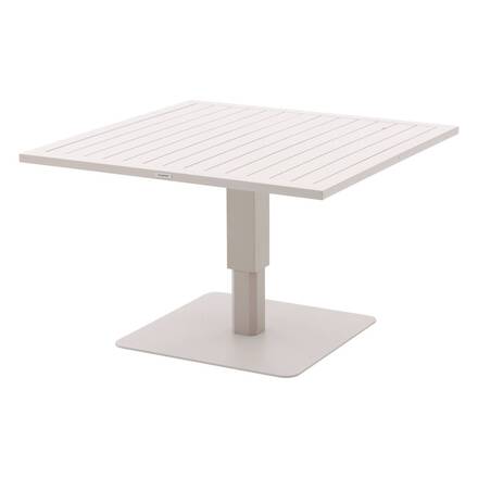 Mesa de jardim elevável quadrada SALIMIA Aveia 110 x 110 x 69 cm - Alumínio tratado com epóxi