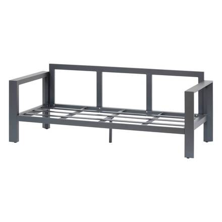 Conjunto de jardim ÉVASION Grafite / Mel 5 lugares - Alumínio tratado com epóxi, Olefina