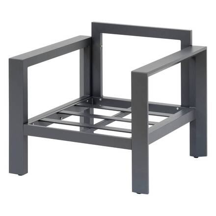 Conjunto de jardim ÉVASION Grafite / Mel 5 lugares - Alumínio tratado com epóxi, Olefina