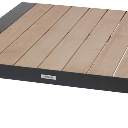 Conjunto de jardim ÉVASION Grafite / Mel 5 lugares - Alumínio tratado com epóxi, Olefina