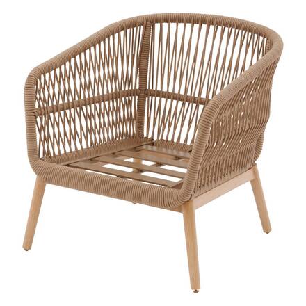 Conjunto de jardim ORISSA Taupe 5 lugares - Aço com tratamento epóxi, Poliéster