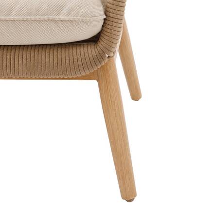 Conjunto de jardim ORISSA Taupe 5 lugares - Aço com tratamento epóxi, Poliéster