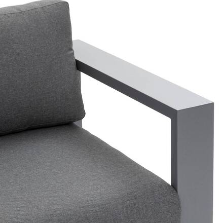 Conjunto de jardim giratório ALLURE Grafite 5 lugares - Alumínio tratado com epóxi, Poliéster
