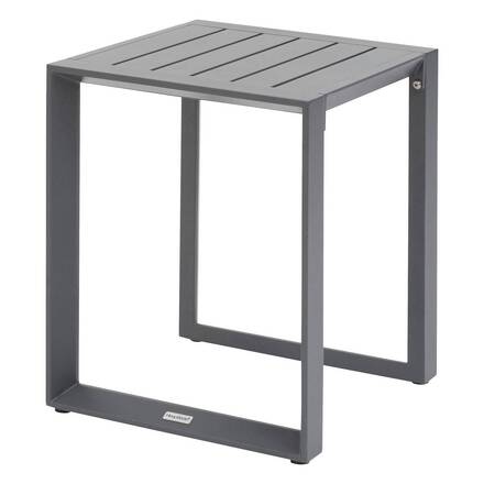 Mesa auxiliar quadrada ALLURE Grafite 44 x 44 x 55 cm - Alumínio com tratamento epóxi