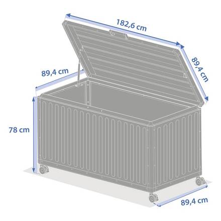 Arca de arrumação EDENIO Grafite 1070 L - Aço galvanizado, Alumínio tratado com epóxi