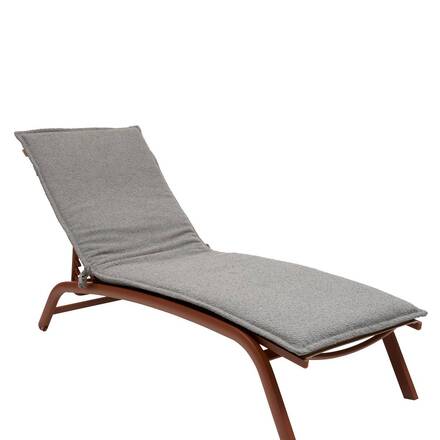 Almofada para espreguiçadeira SOLFIA Cinza Ardósia 190 x 60 cm - Poliéster