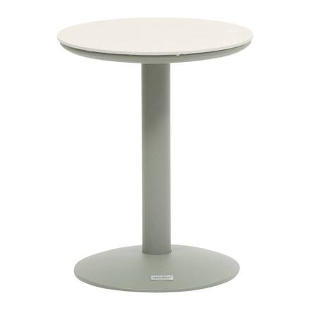 Mesa auxiliar de jardim redonda SOLETIA Verde louro 40 x 40 x 50 cm - Aço