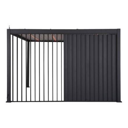 Persiana vertical EVORA Grafite Para EVORA Lado 3 m - 2,7 x 2,3 m - Alumínio tratado com epóxi
