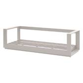 Sofá de jardim ALLURE Aveia / Bege Zebrano 3 lugares - Alumínio com tratamento epóxi, Poliéster Bege Zebrano / Aveia