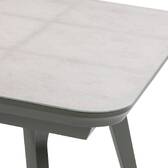 Mesa de jardim extensível PULPY Verde louro / Cinza Granito 12 lugares - Alumínio tratado com epóxi, Vidro com revestimento cerâmico Verde louro / Cinza granito