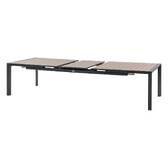 Mesa de jardim extensível ÉVASION Efeito madeira Honey / Graphite 14 lugares - Alumínio tratado com epóxi, Ripas de alumínio com efeito madeira Efeito madeira Honey / Grafite