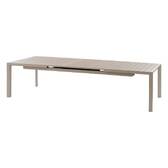 Mesa de jardim extensível ÉVASION Efeito madeira Linho / Argila 14 lugares - Alumínio tratado com epóxi, Ripas de alumínio com efeito madeira Efeito madeira Linho / Argila