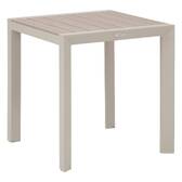 Mesa de jardim ÉVASION Efeito madeira Linho / Argila 2 lugares - Alumínio tratado com epóxi, Ripas de alumínio com efeito madeira Efeito madeira Linho / Argila