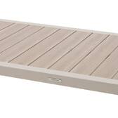 Mesa de jardim ÉVASION Efeito madeira Linho / Argila 6 lugares - Alumínio tratado com epóxi, Ripas de alumínio efeito madeira Efeito madeira Linho / Argila
