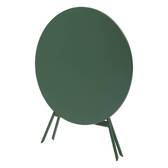 Mesa de jardim redonda dobrável GREENSBORO Verde oliva 4 lugares - Aço tratado com epóxi, Tratamento antiferrugem reforçado Verde-oliva