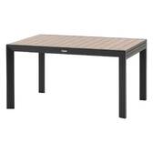 Mesa de jardim extensível deslizante ÉVASION Efeito madeira Honey / Graphite 10 lugares - Alumínio tratado com epóxi, Ripas de alumínio efeito madeira Efeito madeira Honey / Grafite