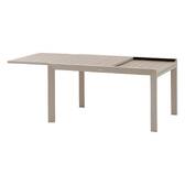 Mesa de jardim extensível deslizante ÉVASION Efeito madeira Linho / Argila 10 lugares - Alumínio tratado com epóxi, Ripas de alumínio efeito madeira Efeito madeira Linho / Argila
