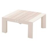 Mesa de centro de jardim quadrada ÉVASION Argila / Linho 67 x 67 x 31 cm - Alumínio com tratamento epóxi Argila / Linho