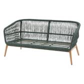 Conjunto de jardim ORISSA Verde oliva 5 lugares - Aço com tratamento epóxi, Poliéster Verde-oliva
