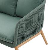 Conjunto de jardim ORISSA Verde oliva 5 lugares - Aço com tratamento epóxi, Poliéster Verde-oliva