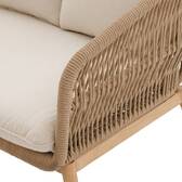 Conjunto de jardim ORISSA Taupe 5 lugares - Aço com tratamento epóxi, Poliéster Toupeira