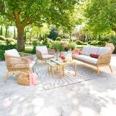 Conjunto de jardim ORISSA Taupe 5 lugares - Aço com tratamento epóxi, Poliéster Toupeira