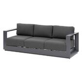 Conjunto de jardim giratório ALLURE Grafite 5 lugares - Alumínio tratado com epóxi, Poliéster Cinza / Grafite