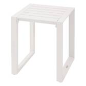 Mesa auxiliar quadrada ALLURE Aveia 44 x 44 x 55 cm - Alumínio com tratamento epóxi Aveia