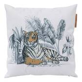 Almofada decorativa de exterior MAORIA com motivo Tigre STOF x Hespéride - 40 x 40 cm - Poliéster Estampa Tigre