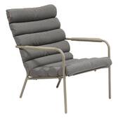 Poltrona relax de jardim SOLANI Café Aço tratado com epóxi, Tratamento antiferrugem reforçado, Texaline Café