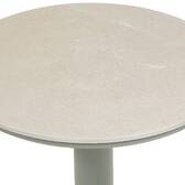 Mesa auxiliar de jardim redonda SOLETIA Verde louro 40 x 40 x 50 cm - Aço Louro
