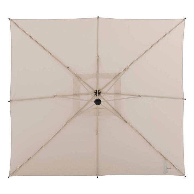 Guarda-sol lateral quadrado MANOA Argila / Trigo 2,5 x 2,5 m - Alumínio com tratamento epóxi, Aço, Poliéster Argila / Trigo