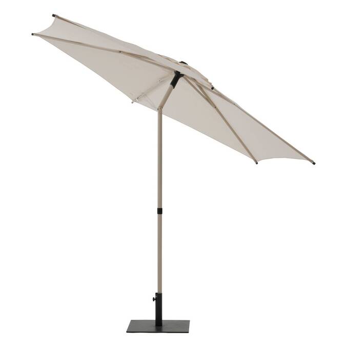 Guarda-sol central quadrado inclinável SOYA Argila / Trigo 2,5 x 2,5 m - Aço, Poliéster Argila / Trigo