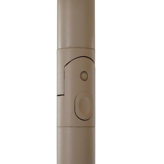 Guarda-sol central quadrado inclinável SOYA Argila / Trigo 2,5 x 2,5 m - Aço, Poliéster Argila / Trigo