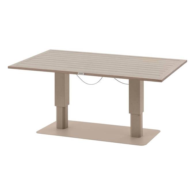 Mesa de jardim elevatória retangular SALIMIA Argila / Linho 150 x 80 x 69 cm - Alumínio tratado com epóxi Argila / Linho