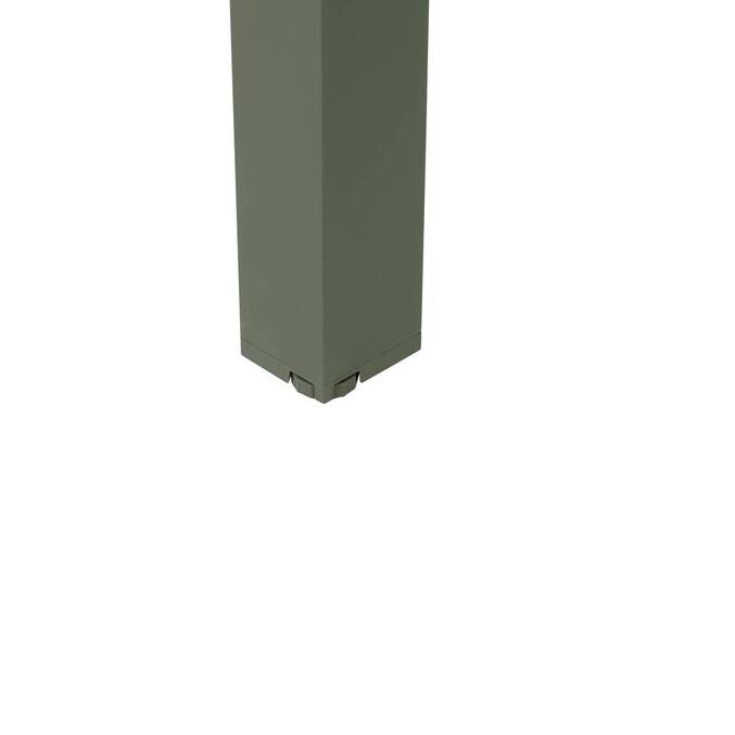 Mesa de jardim ÉVASION Efeito madeira Linho / Verde louro 2 lugares - Alumínio tratado com epóxi, Ripas de alumínio com efeito madeira Efeito madeira Linho / Verde louro