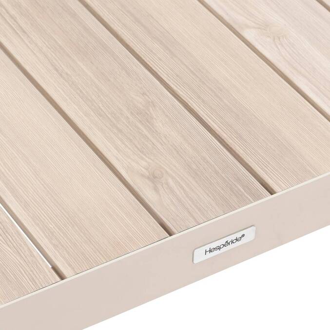Mesa de centro de jardim quadrada ÉVASION Argila / Linho 87 x 87 x 38 cm - Alumínio tratado com epóxi Argila / Linho