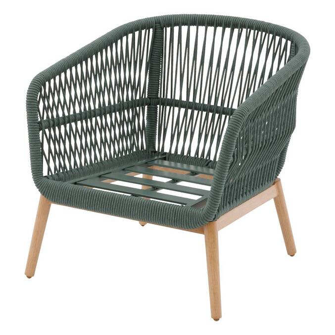 Conjunto de jardim ORISSA Verde oliva 5 lugares - Aço com tratamento epóxi, Poliéster Verde-oliva