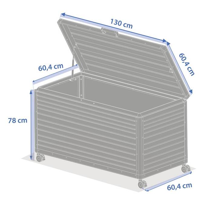 Arca de arrumação EDENIO Grafite 510 L - Aço galvanizado, Alumínio tratado com epóxi3500
