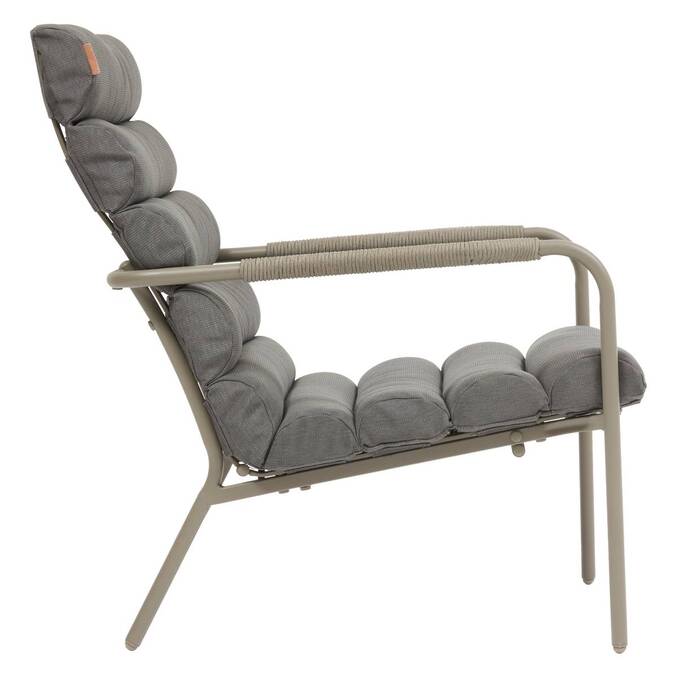 Poltrona relax de jardim SOLANI Café Aço tratado com epóxi, Tratamento antiferrugem reforçado, Texaline3443