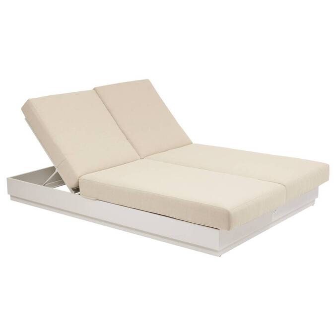 Cama de piscina ALLURE Bege / Aveia Alumínio tratado com epóxi, Poliéster3797