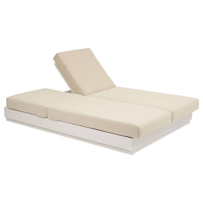 Cama de piscina ALLURE Bege / Aveia Alumínio tratado com epóxi, Poliéster3797