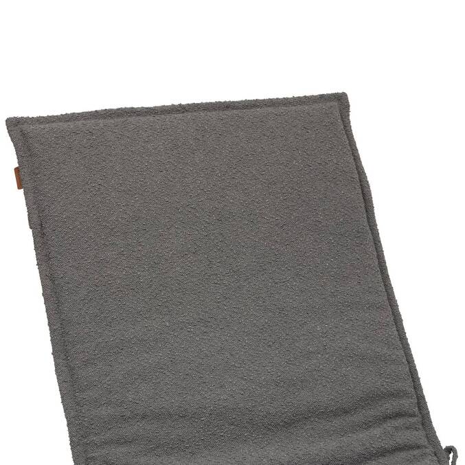 Almofada para espreguiçadeira SOLFIA Cinza Ardósia 190 x 60 cm - Poliéster Cinza ardósia