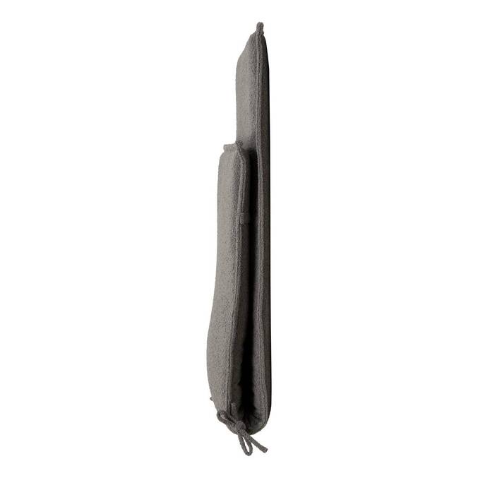 Almofada para espreguiçadeira SOLFIA Cinza Ardósia 190 x 60 cm - Poliéster Cinza ardósia
