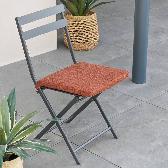 Almofada de cadeira SOLFIA Mogno 40 x 40 cm - Poliéster Mogno