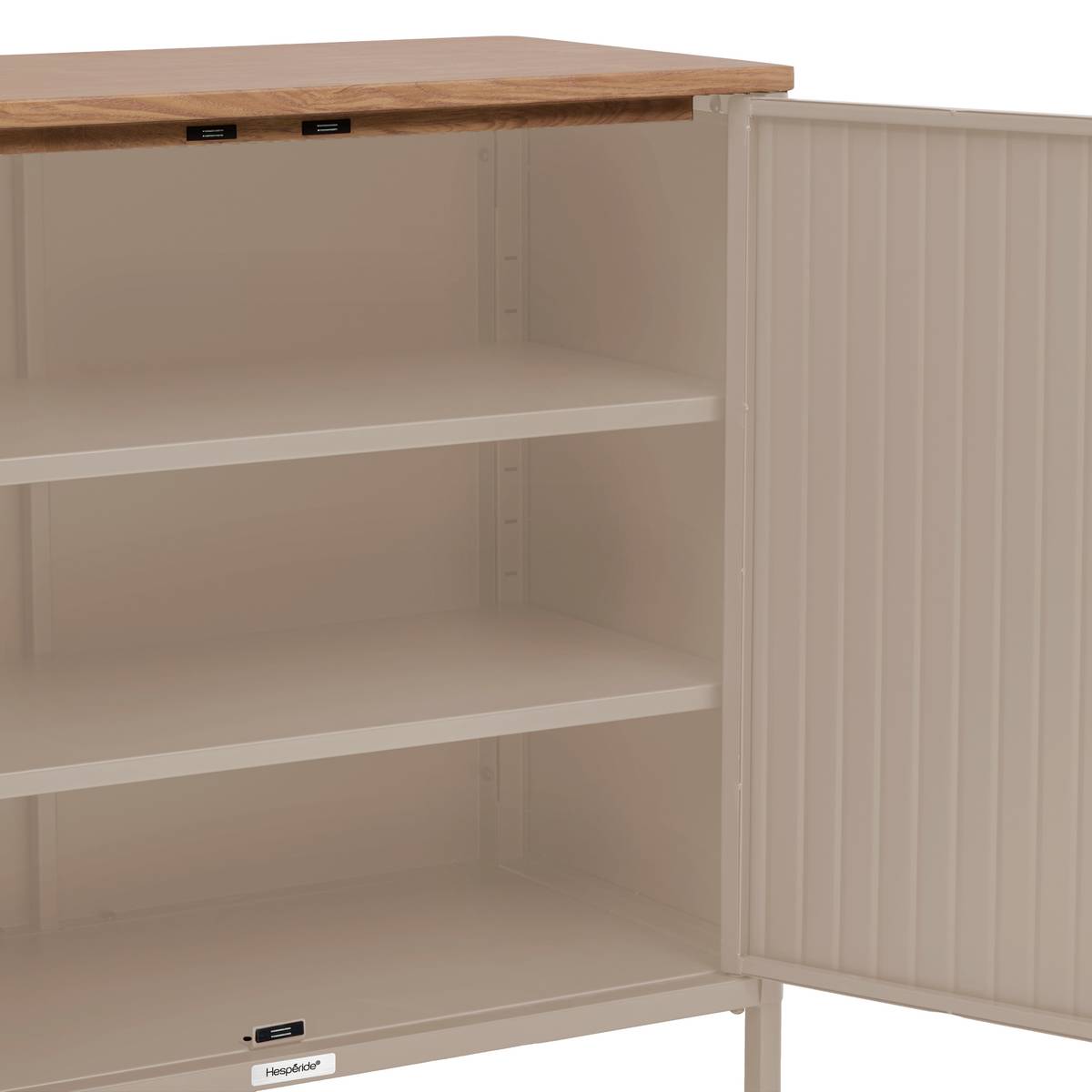 Aparador de jardim IRONIA Argila 90 x 45 x 86 cm - Aço galvanizado, Tratamento antiferrugem reforçado Argila